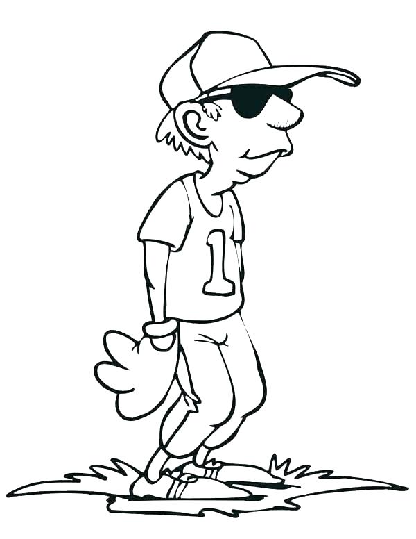 600x776 Pitcher Coloring Pages College Football Coloring Pages Softball