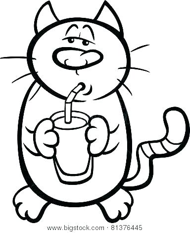 384x470 Coloring Milk Coloring Page Carton Cat Drink Jug Snake Milk