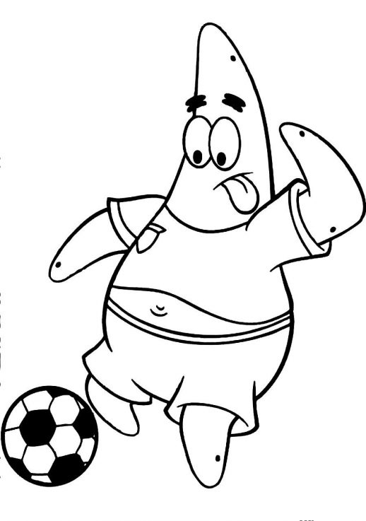 518x737 Patrick Juggling The Ball Spongebob Coloring Pages