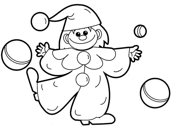 600x457 Clown Toys Juggling Balls Coloring Pages Best Place To Color