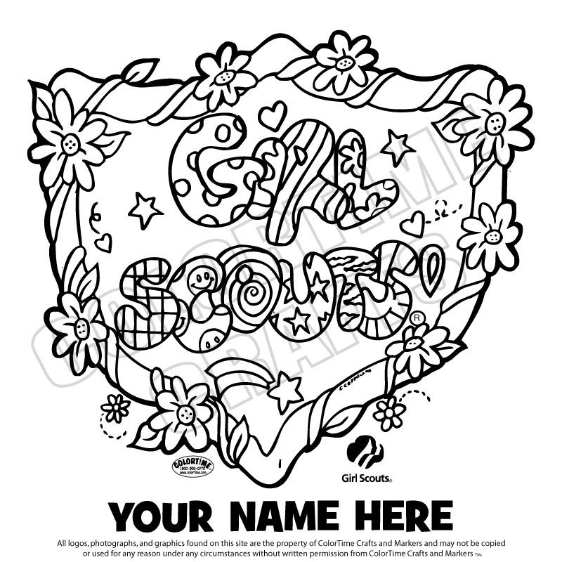 800x800 Coloring Page Girl Scout Printables