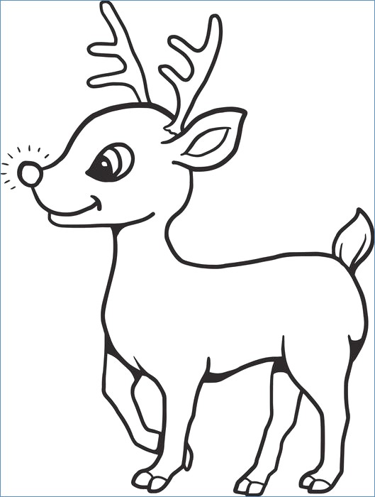 529x700 Rudolph Reindeer Jump Coloring Page
