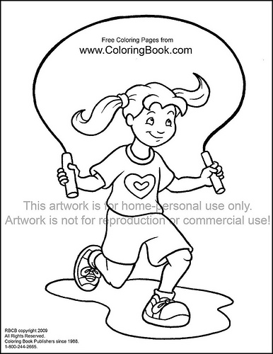Jump Rope Coloring Pages at GetDrawings | Free download