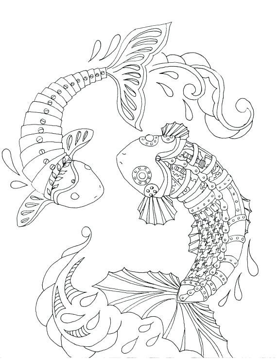 570x738 Koi Fish Coloring Pages Fish Jumping Out Of Water Coloring Pages