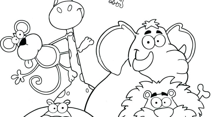 735x400 Jungle Animal Coloring Pages