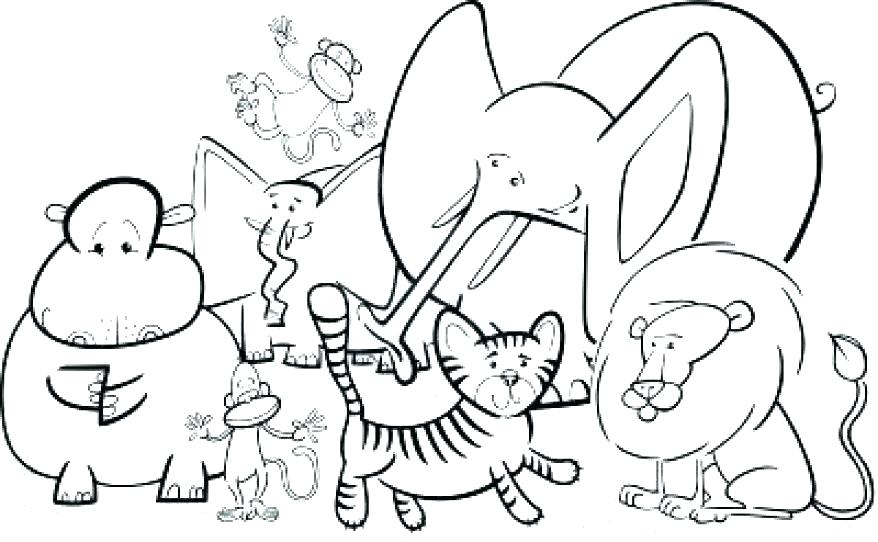 878x542 Jungle Animals Coloring Page Jungle Coloring Sheets Jungle Animals