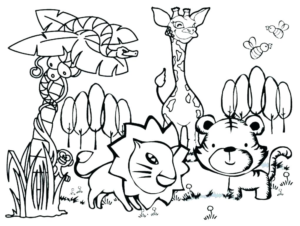 1020x768 Forest Coloring Page Forest Coloring Page Adult Jungle Coloring
