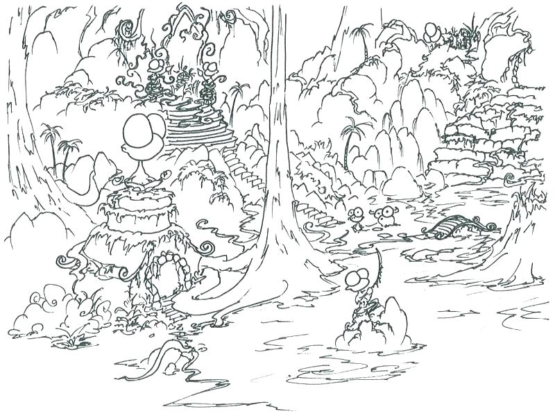 800x599 Jungle Book Coloring Pages Jungle Coloring Page Jungle Scene