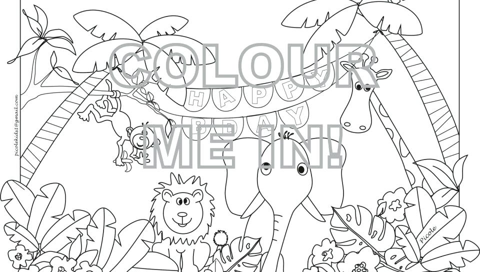 960x544 Jungle Coloring Pages Printable Jungle Coloring Pages Image Jungle