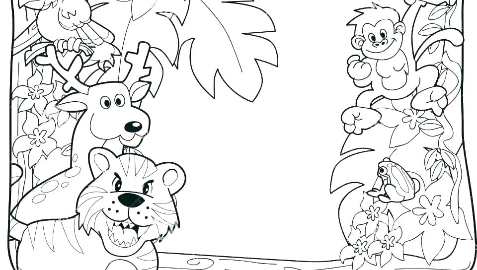 960x544 Rainforest Scene Coloring Pages Coloring Design