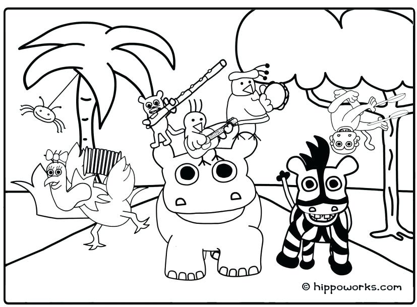 827x609 Jungle Coloring Pages Printable Popular Jungle Coloring Sheet