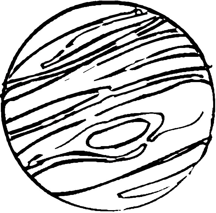 750x742 Jupiter Coloring Page