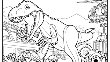 360x204 Jurassic World Coloring Pages