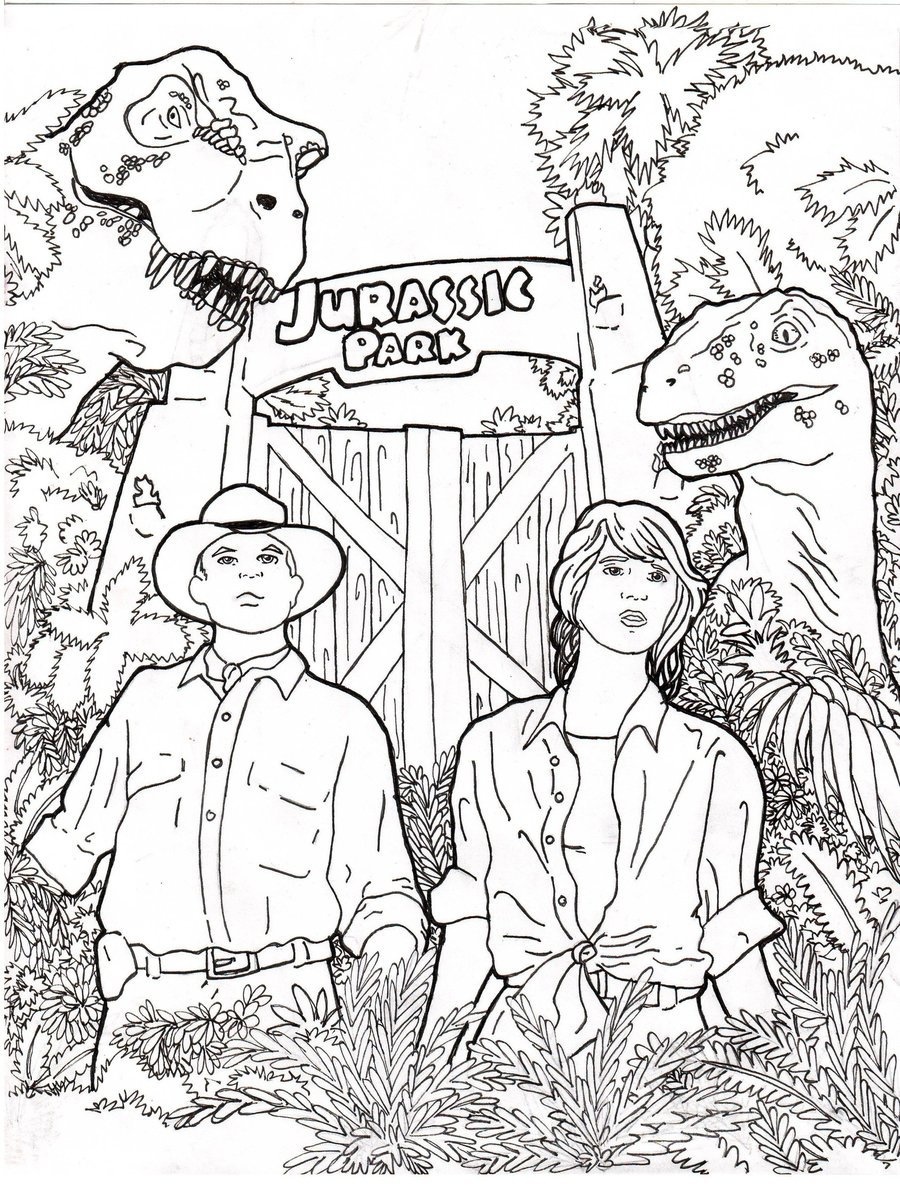 900x1202 Elegant Jurassic Park Coloring Pages For Kids Online