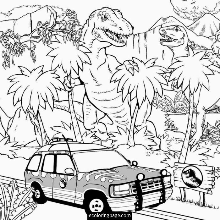 700x700 Jurassic World T Rex Indominus Rex Coloring Page