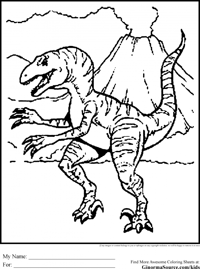 640x861 Jurassic Park Coloring Pages