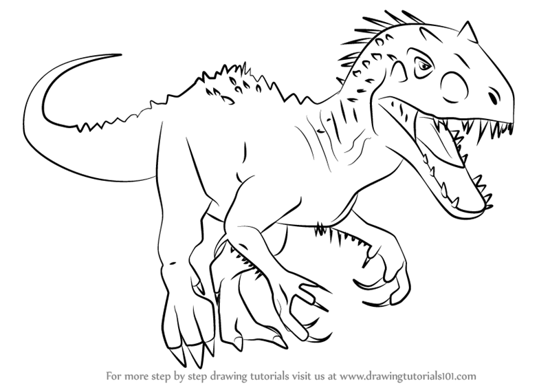 800x567 Learn How To Draw Indominus Rex From Jurassic World