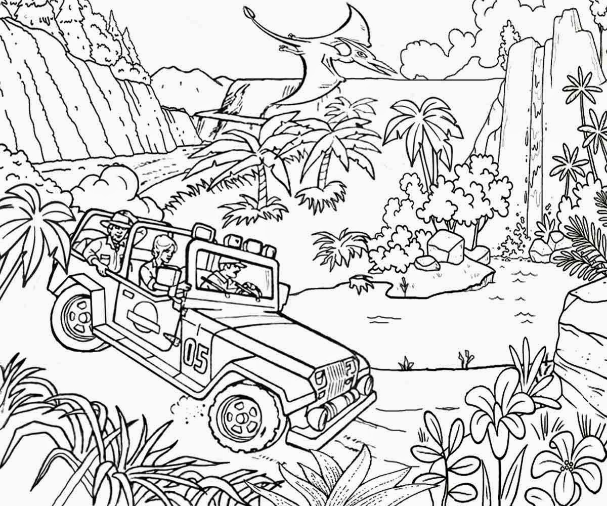1200x1000 Jurassic Park Coloring Pages Adult To Print