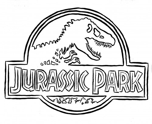 500x408 Jurassic Park Coloring Pages Logo