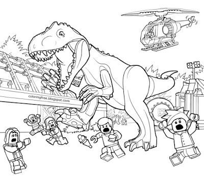 400x347 Printable Lego Jurassic World Coloring Sheets Lego Jurassic