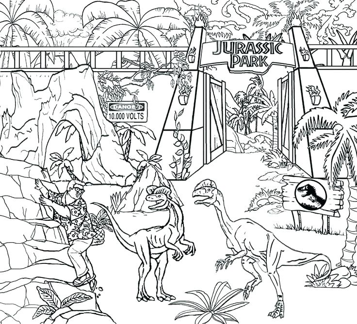 736x669 Jurassic Park Coloring Pages Vs Drawing World Coloring Pages