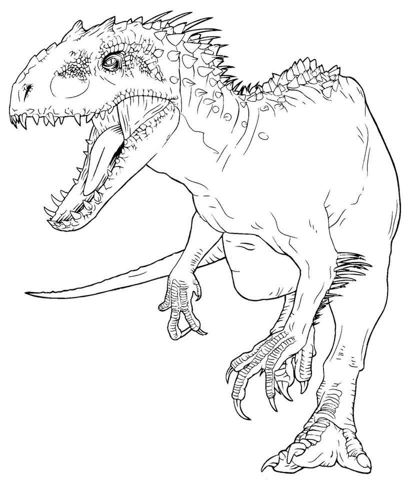 818x976 Indominus Rex Coloring Page Coloring Pages Jw Color Book