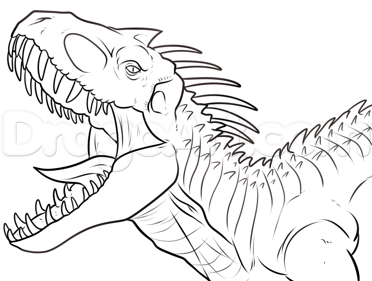 1200x907 Jurassic World Indominus Rex Dinosaur Coloring Pages