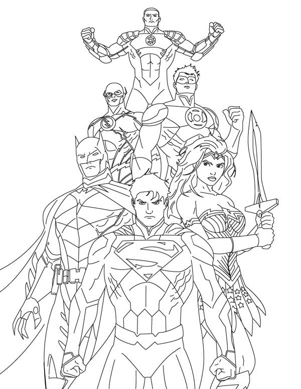 600x776 How To Draw Justice League Coloring Page