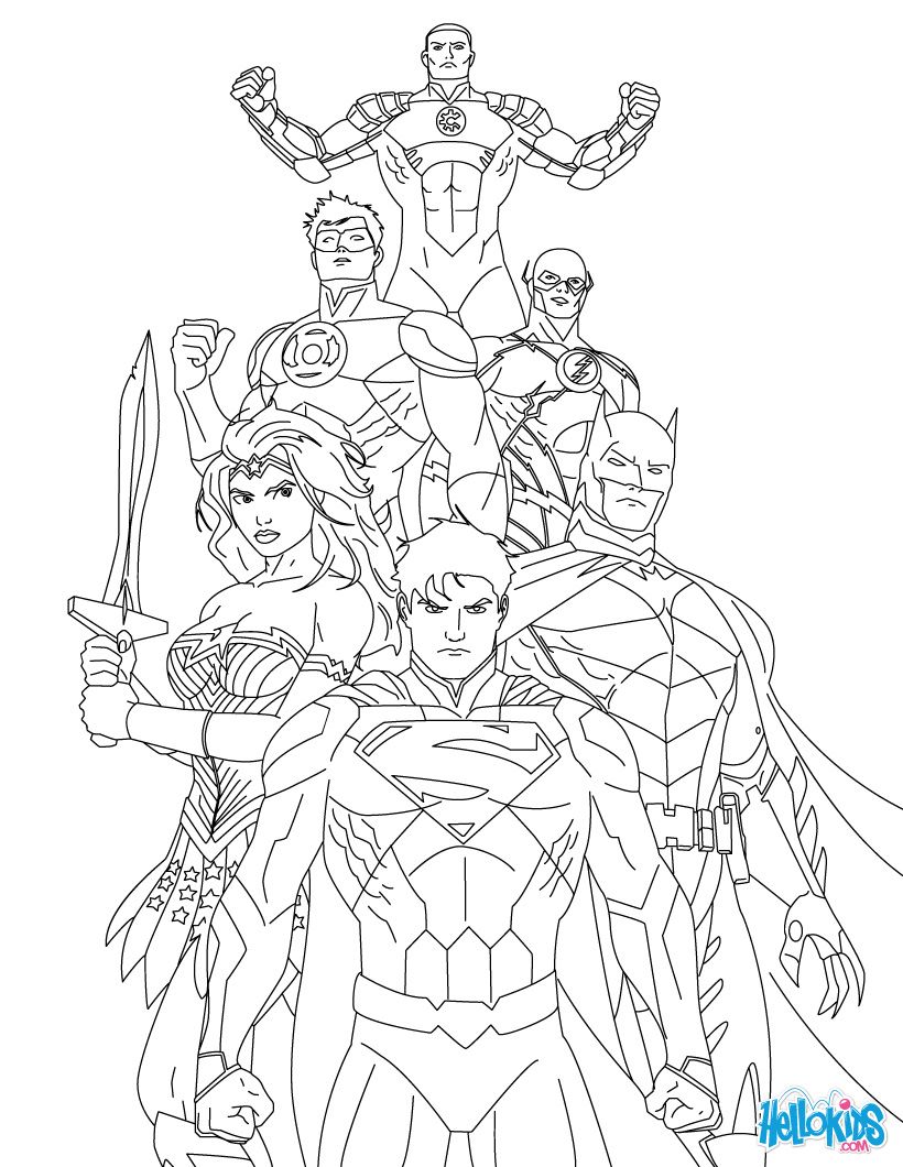 820x1060 Justice League Of America Coloring Page Coloring Pages