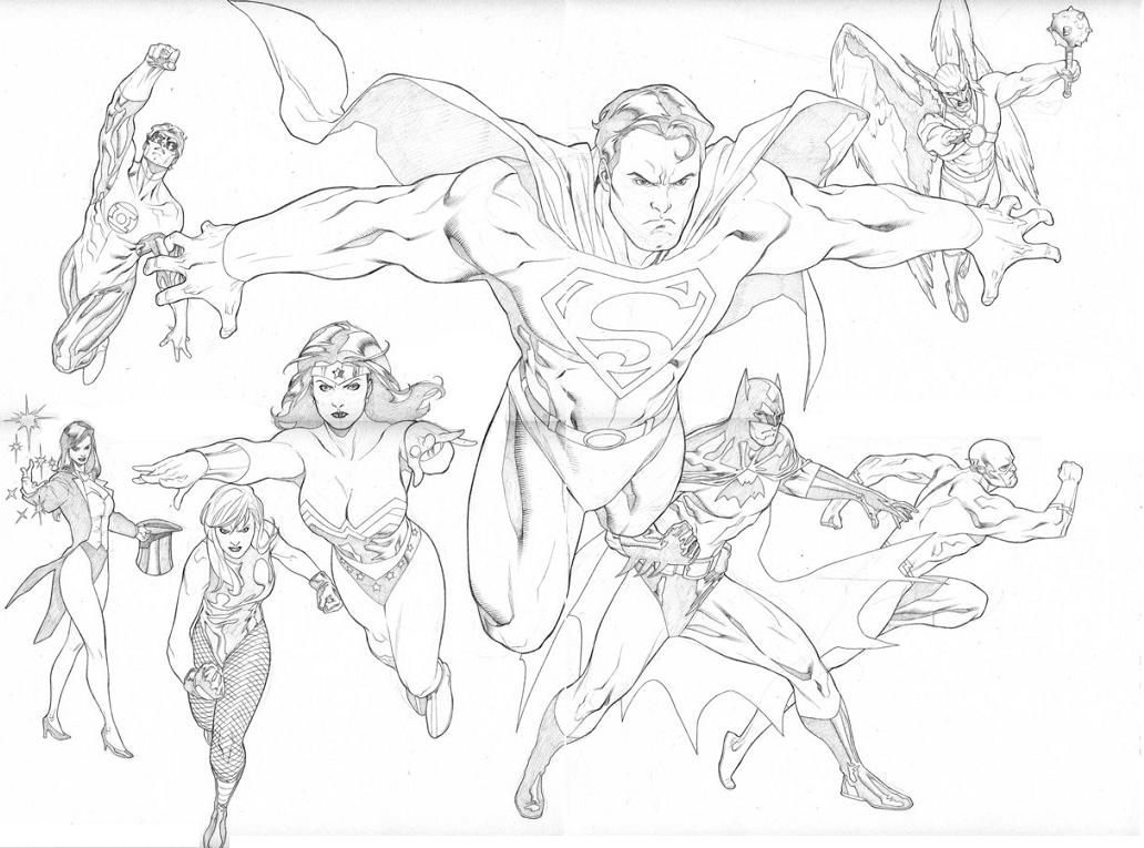 1032x765 Justice League Coloring Pages Best For Kids