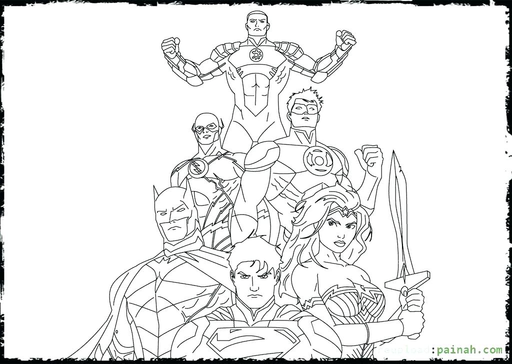 Justice League Coloring Pages at GetDrawings.com | Free for personal