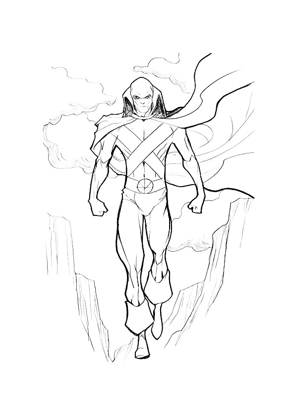 595x842 Justice League Coloring Pages Martian Manhunter