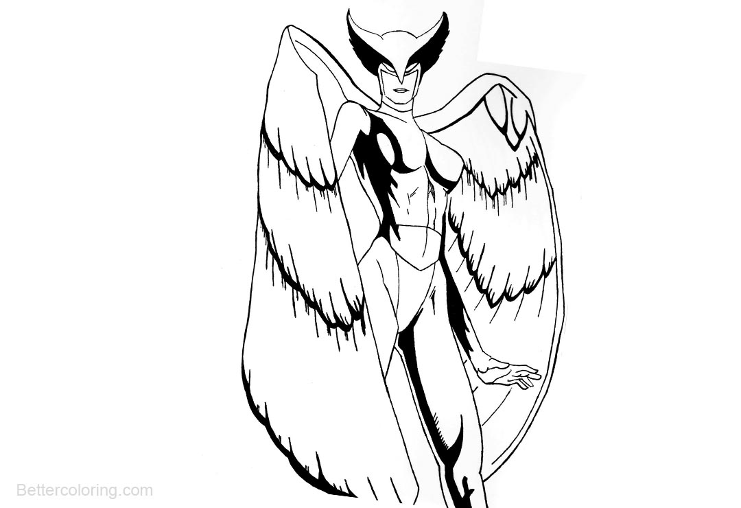 1080x740 Justice League Coloring Pages Of Hawkgirl