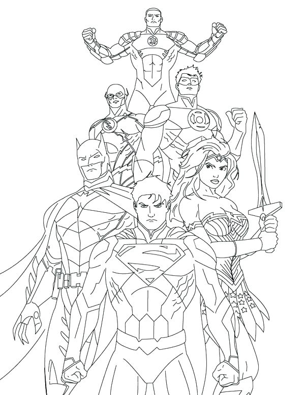 600x776 Justice League Coloring Pages To Print Brexitbook Club