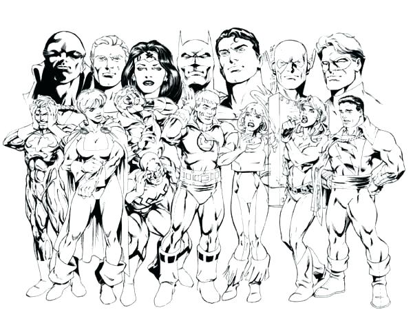 600x466 Justice League Coloring Page Origins Of The Justice League