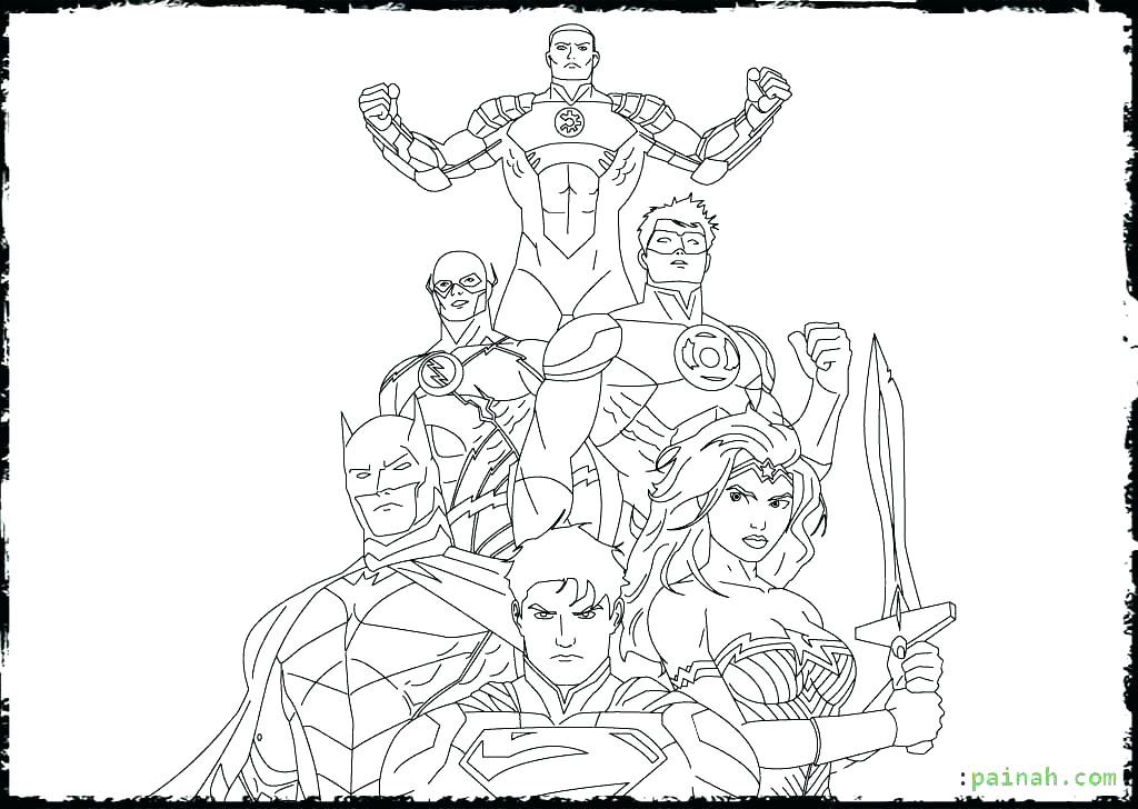 1024x728 Young Justice Coloring Pages Young Justice League Coloring Pages