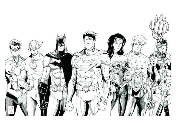 600x415 Justice League Coloring Pages The Magnificent Seven Of Justice