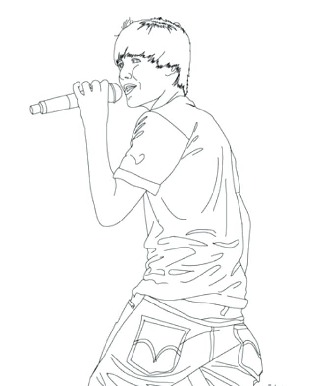 650x786 Justin Bieber Coloring Pages Singing Coloring Page Printable