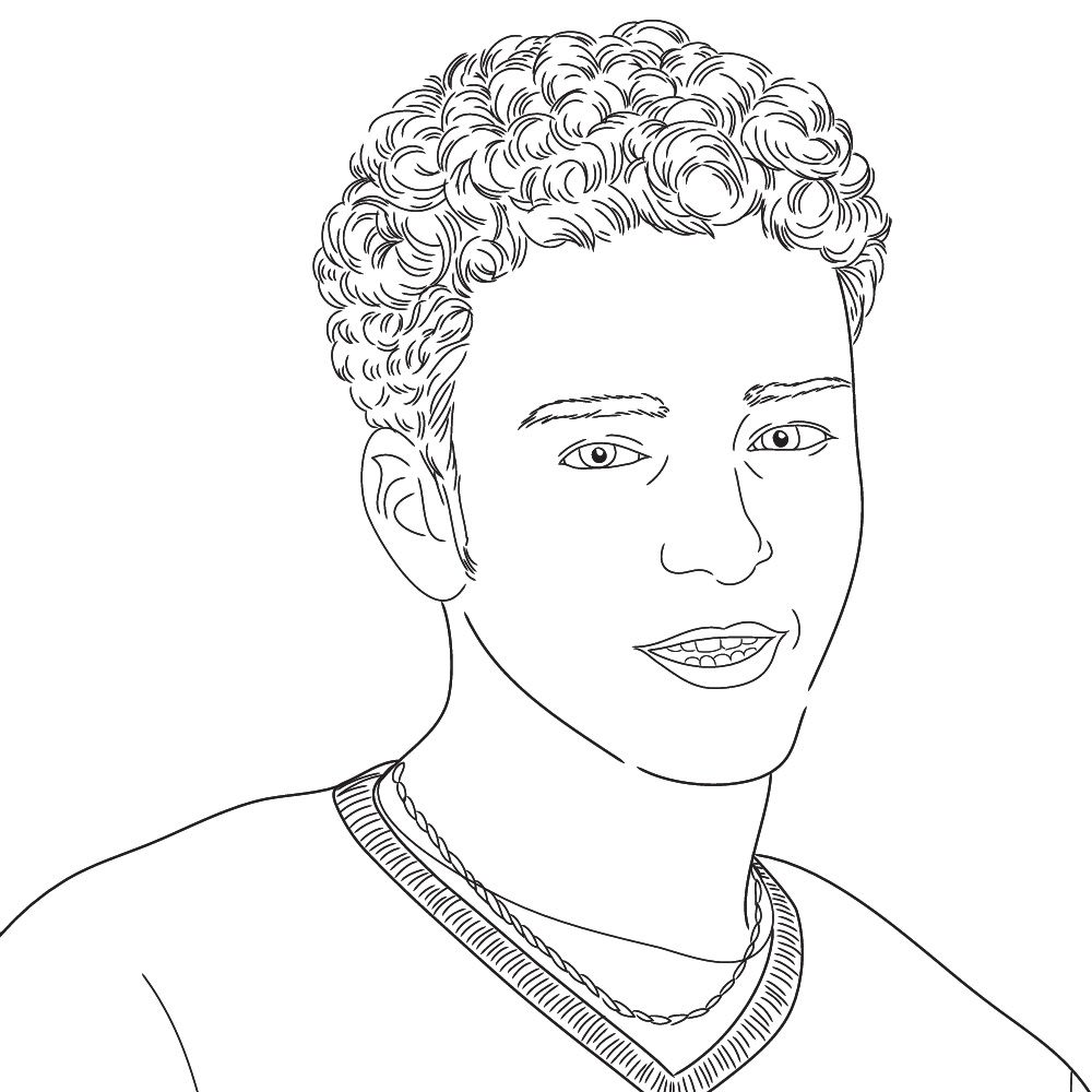 1000x1000 Justin Timberlake Coloring Page Coloring Pages For Adults
