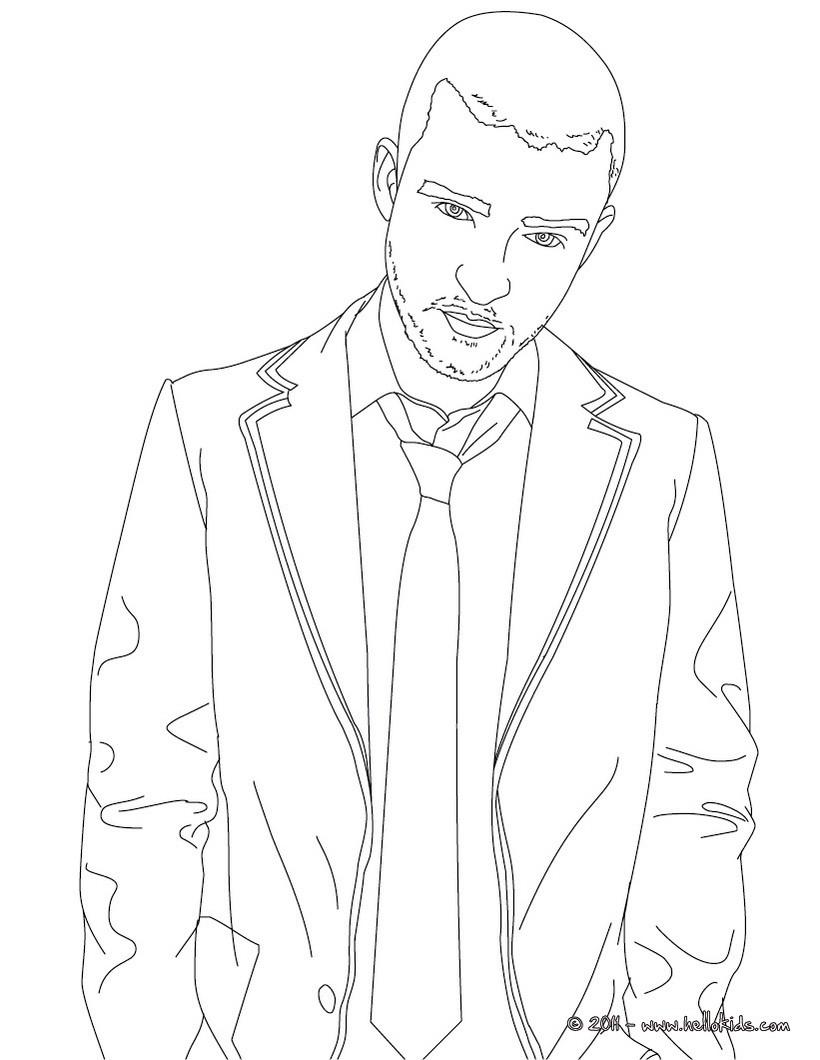 820x1060 Justin Timberlake Coloring Pages