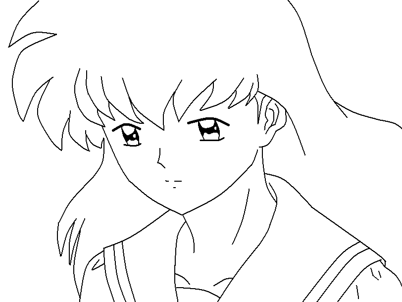 812x610 Kagome Higushi Coloring Page