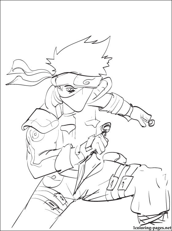 560x750 Kakashi Hatake Naruto Coloring Page Coloring Pages