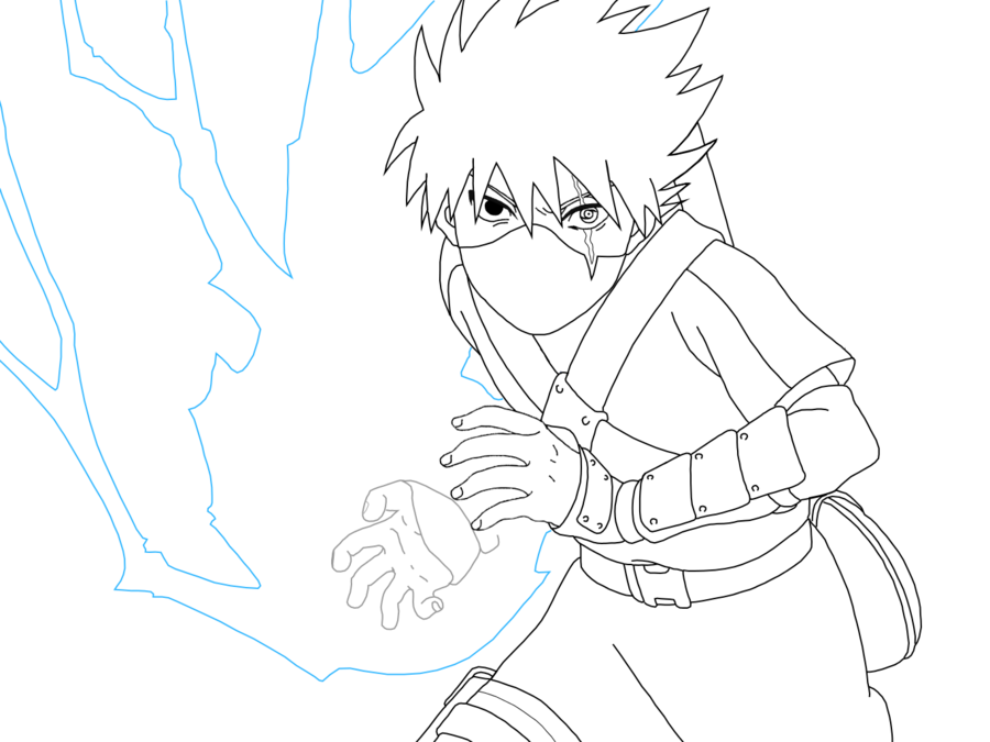 900x675 Kakashi Hatake Colouring Pages