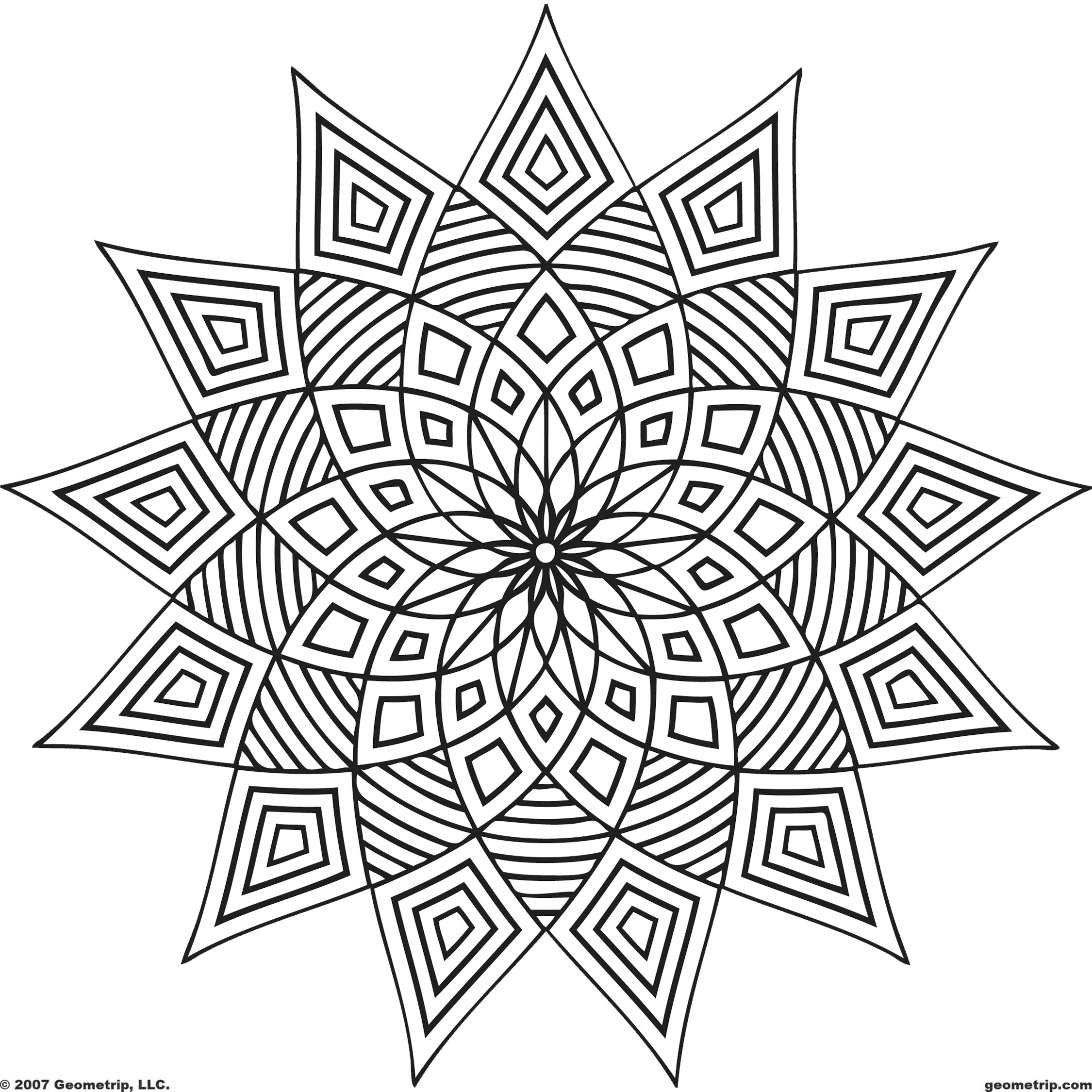 2250x2250 Kaleidoscope Coloring Pages Ribsvigyapan Com Wonders Prepossessing