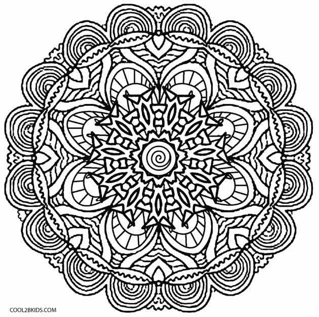 630x626 Printable Kaleidoscope Coloring Pages For Kids