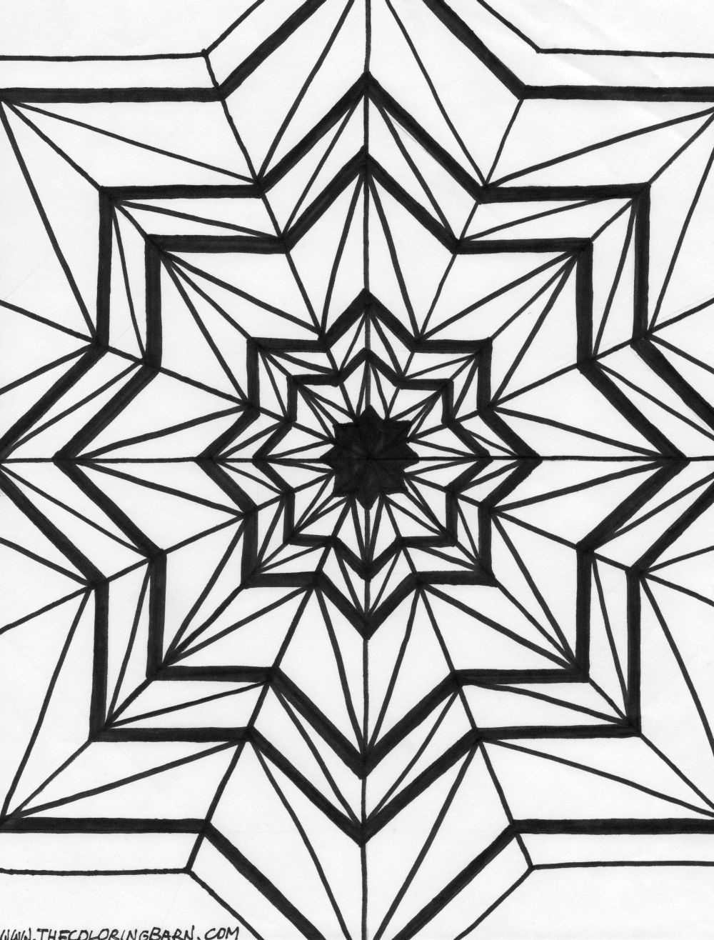 1000x1316 Kaleidoscope Coloring Pages Free Printable