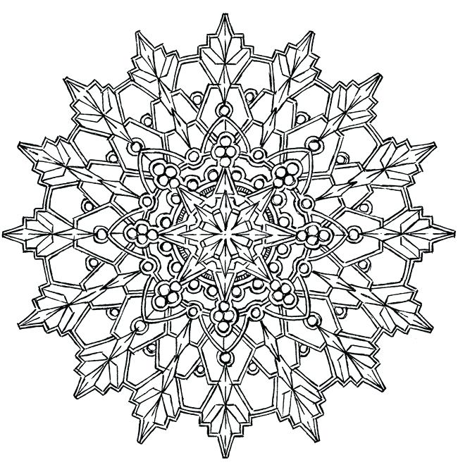 650x670 Kaleidoscope Coloring Pages