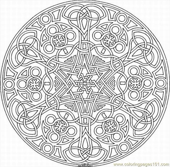 650x638 Kaleidoscope Coloring Page