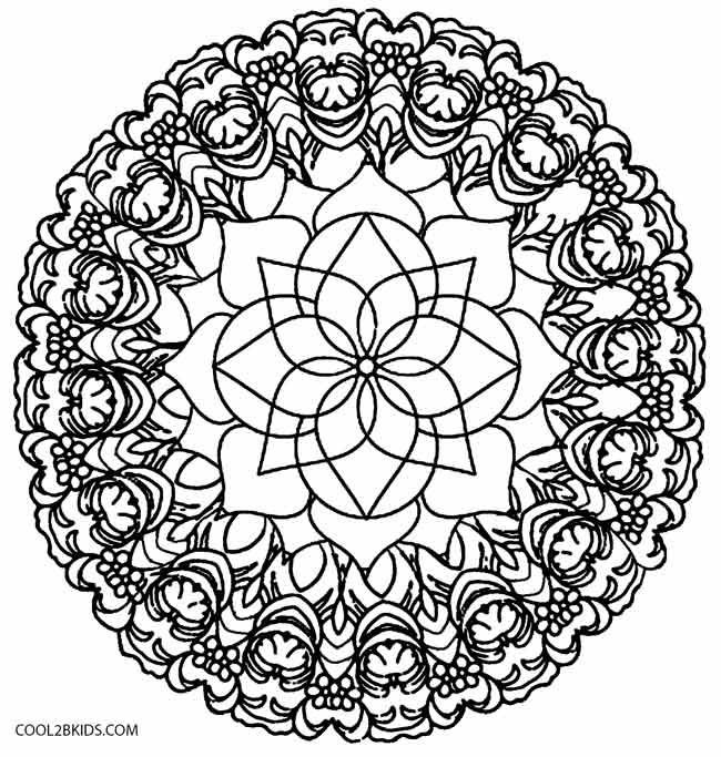 650x683 Printable Kaleidoscope Coloring Pages For Kids