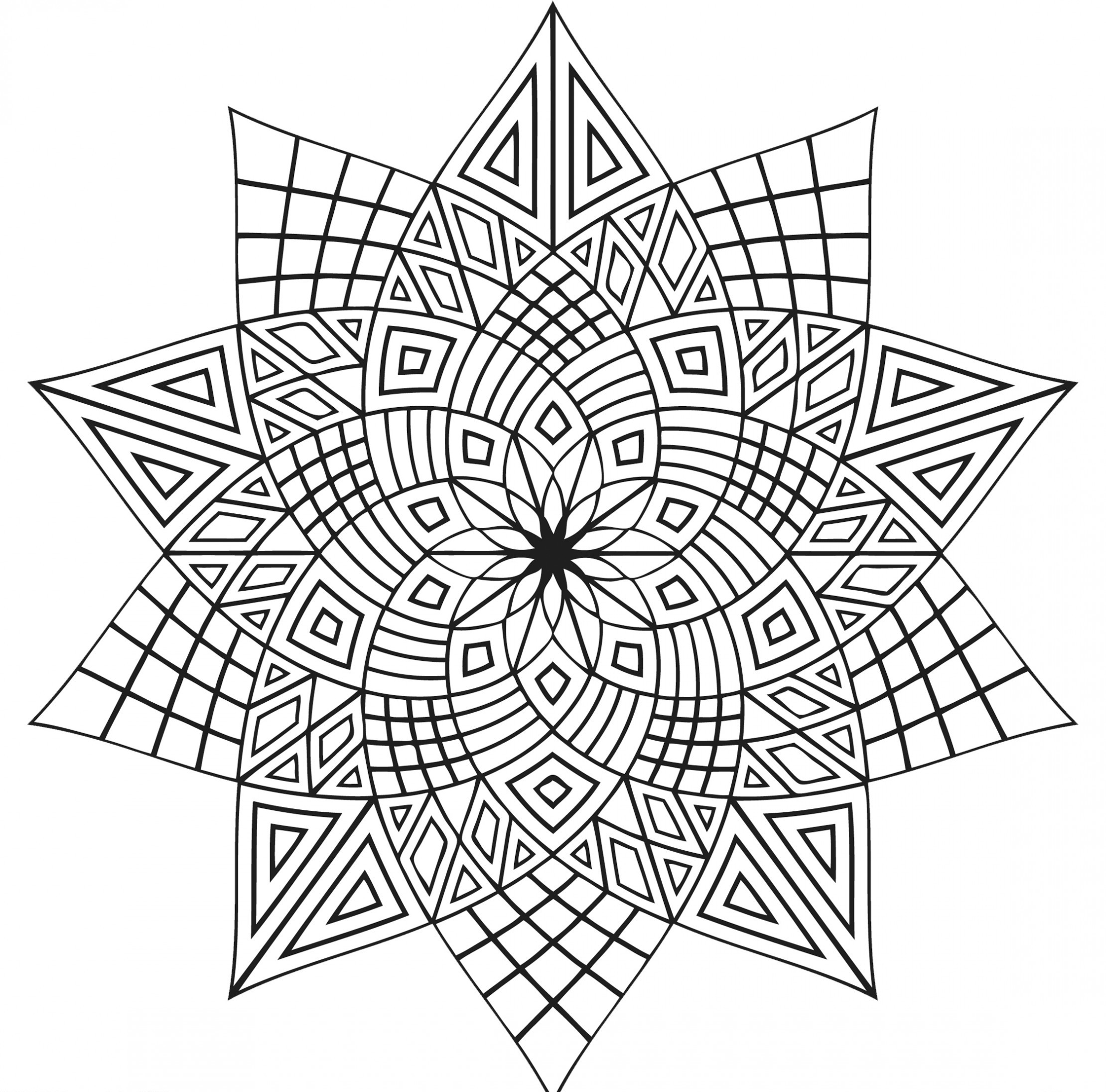2220x2191 Limited Kaleidoscope Coloring Pages Pdf For Adults Pictures To Pin